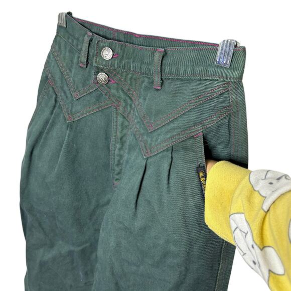 Rocky Mountain Dark Green High Waist Straight Jean Pants Women's Size 27/5 - Picture 2 of 10